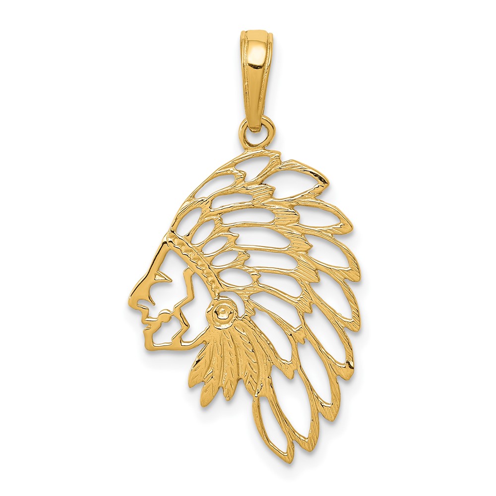 10D4081.jpg 10k Headdress Profile Pendant - Image 1