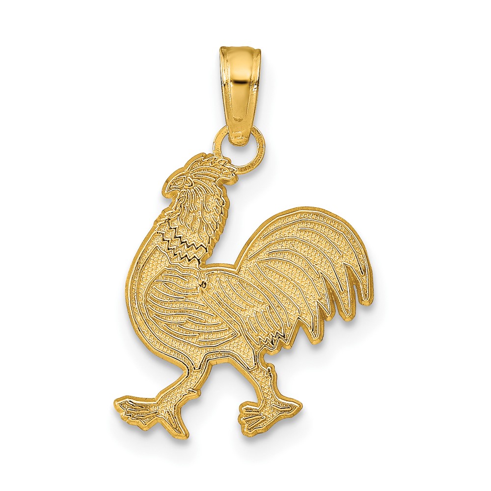 10D4222.jpg 10K Rooster Pendant - Image 1