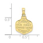 10K OUR FIRST CHRISTMAS Ornament Pendant - Image 3
