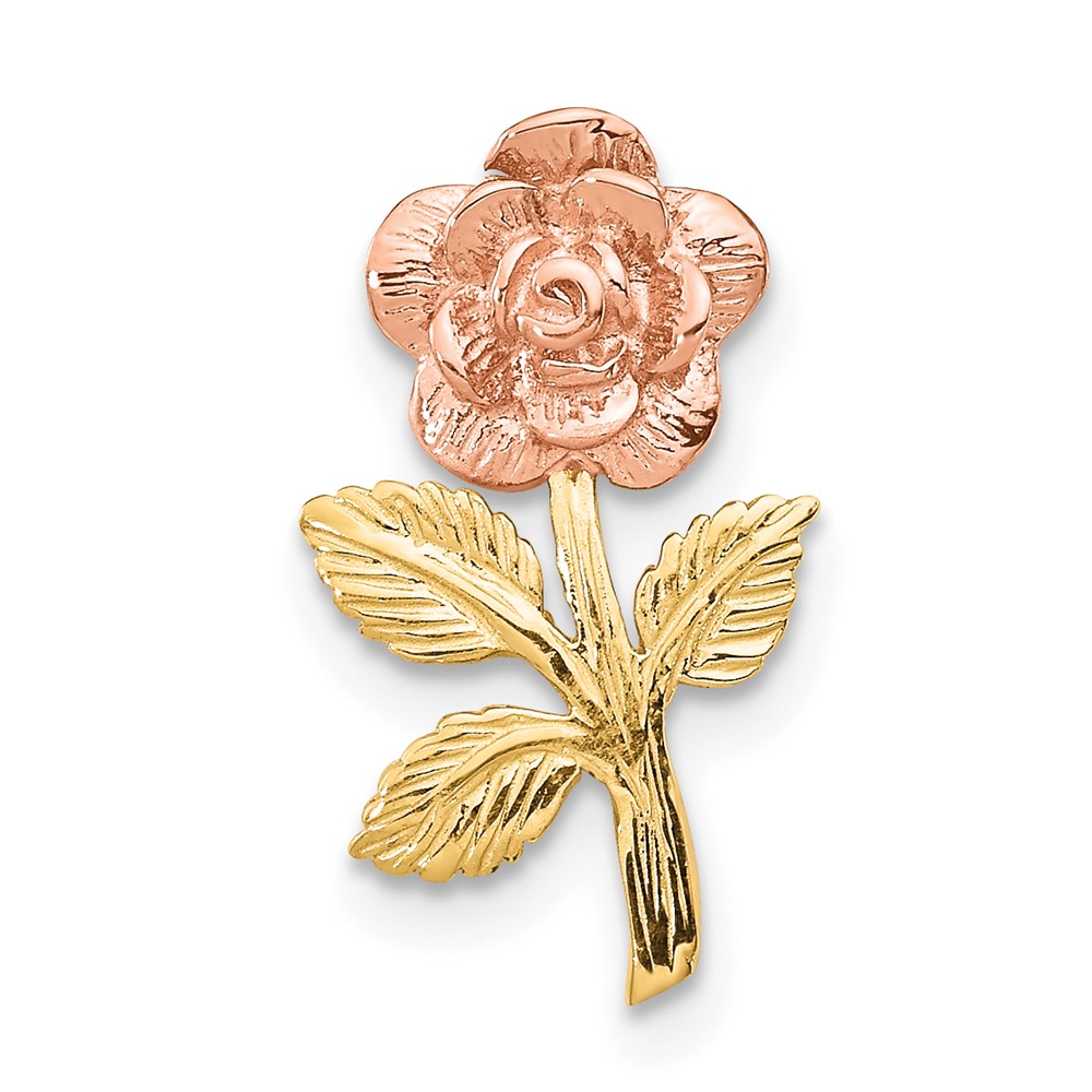 10K1806.jpg 10K Two-tone Rose Flower Slide - Image 1