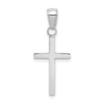 10k White Gold 3-D Cross Pendant