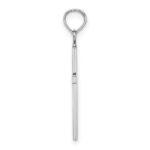 10k White Gold 3-D Cross Pendant - Image 2