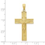 10k Satin Finish Crucifix Pendant - Image 3