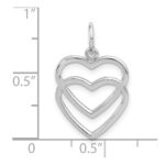 10k WG Double Heart Charm - Image 2