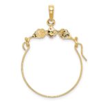 10k Two-tone Leaves w/Flower Charm Holder - Image 4