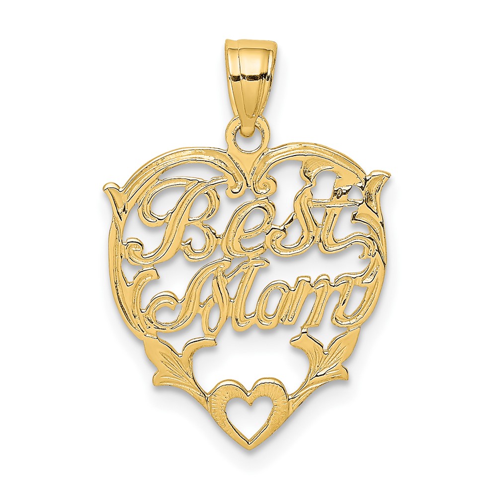 10K2665.jpg 10k BEST MOM Heart Charm - Image 1