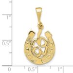 10k Good Luck Clover Pendant - Image 3
