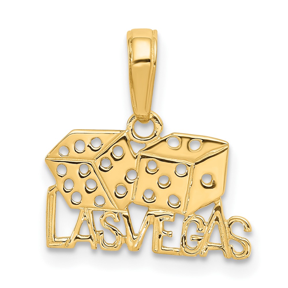 10K2773.jpg 10k LAS VEGAS w/Dice Pendant - Image 1