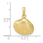 10K Medium Clam Shell Pendant - Image 3