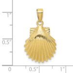 10K Scallop Shell Pendant - Image 4