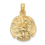 10k Sand Dollar Pendant - Image 4