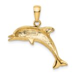 10k Jumping Dolphin Pendant - Image 4