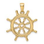 10K  3D Ships Wheel Pendant - Image 4