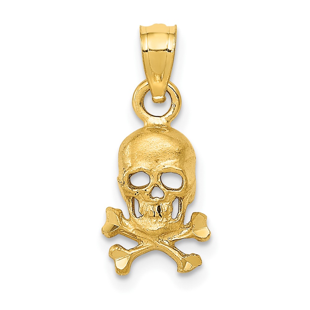 10K3163.jpg 10K Skull and Cross Bones Pendant - Image 1