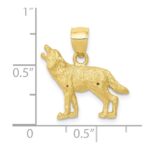 10K Diamond-cut Wolf Pendant - Image 3