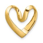 10K Polished Heart Chain Slide - Image 4