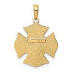 10k Fire Dept. Maltese Cross Pendant - Image 3