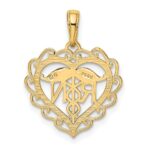 10k Registered Nurse Heart Pendant - Image 4