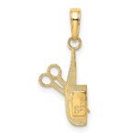 10K Comb and Scissors Charm - Image 3