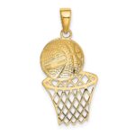 10K Basketball and Net Pendant - Image 3