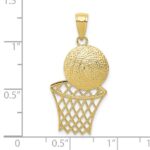 10K Basketball and Net Pendant - Image 4