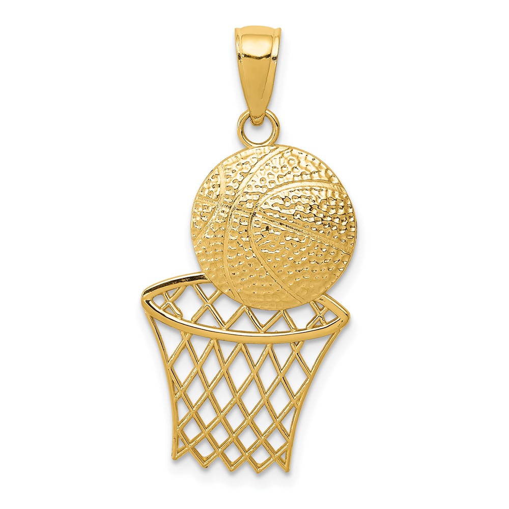 10K4951.jpg 10K Basketball and Net Pendant - Image 1