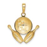 10k Diamond-Cut Bowling Theme Charm - Image 4