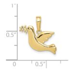 10k Polished Dove Charm - Image 3