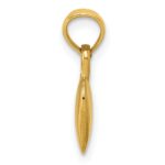 10K Polished Solid 3D Heart Pendant - Image 2