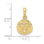 10k Sand Dollar Pendant - Image 4