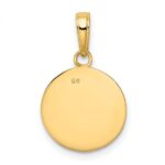 10K Gold Polished Baseball Closed Back Pendant - Image 3
