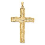 10k Large Textured Cross Pendant - Image 3