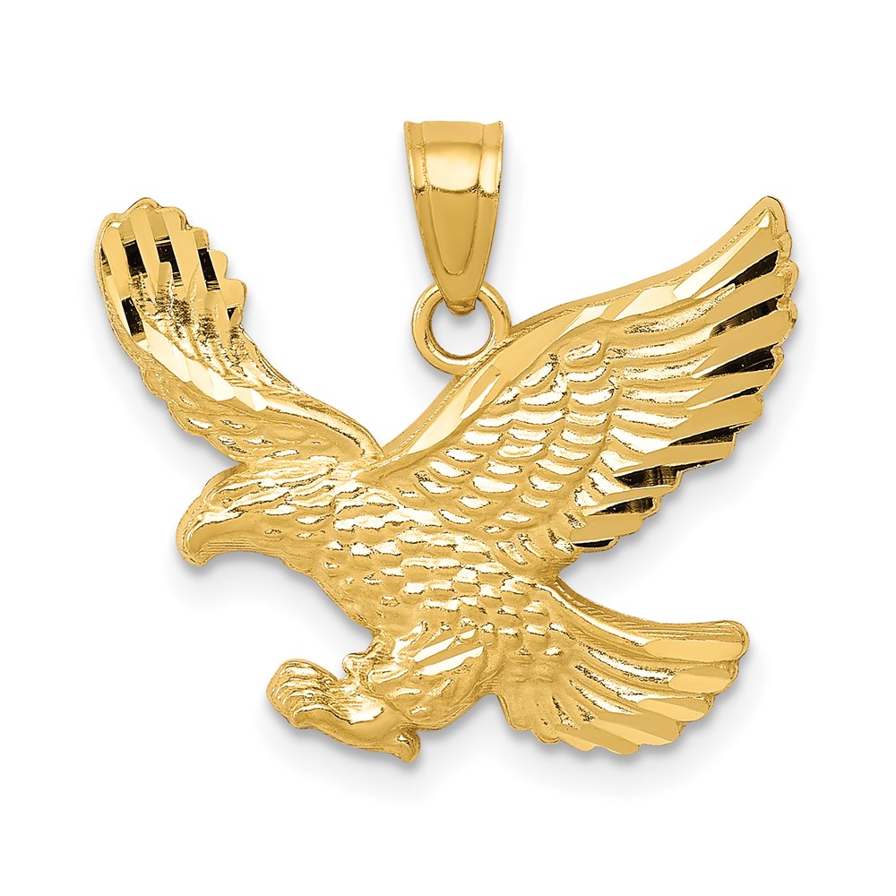 10K6000.jpg 10k Diamond-cut Eagle Pendant - Image 1