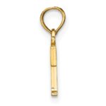 10K Polished T Block Initial Charm - Image 2