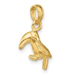 10K 3-D Textured/Polished Toucan Bird Charm - Image 5