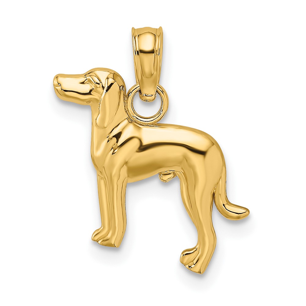 10K6453.jpg 10K 2-D Greyhound Dog Charm - Image 1