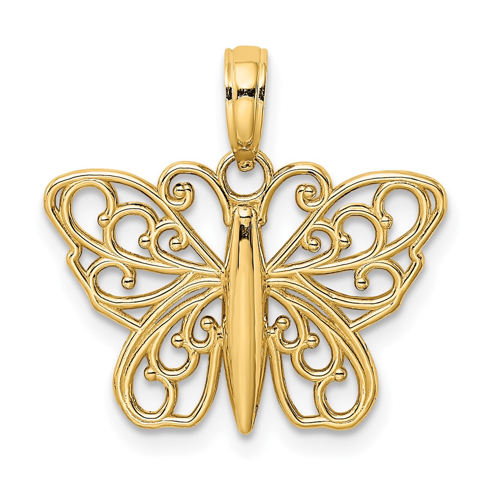 10K6473.jpg 10K Filigree Butterfly Charm - Image 1