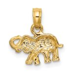 10K Polished Small Elephant Charm - Image 4