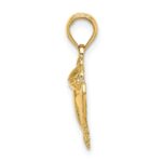 10K Textured Sitting Frog Charm - Image 2