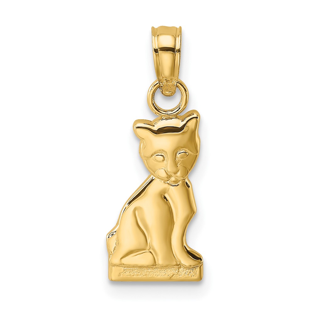 10K6484.jpg 10k Mini Sitting Kitten Charm - Image 1