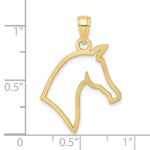10K Cut-Out Horse Head Profile Charm - Image 3