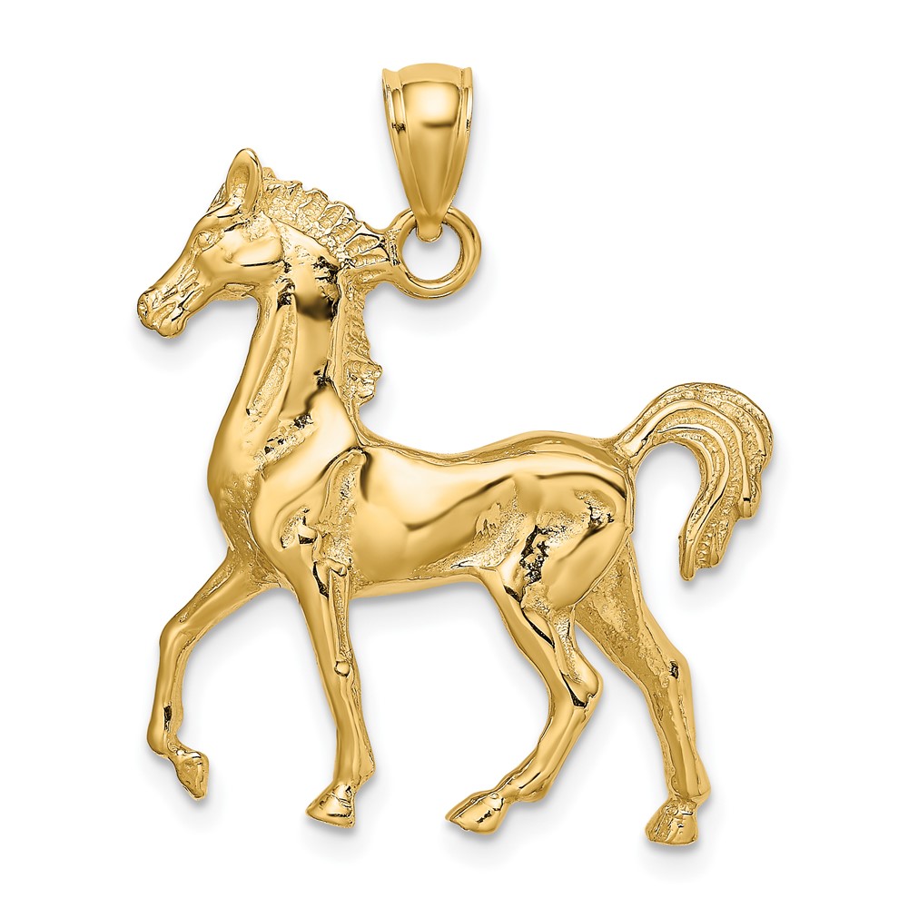 10K6507.jpg 10K 3-D Polished Horse Charm - Image 1