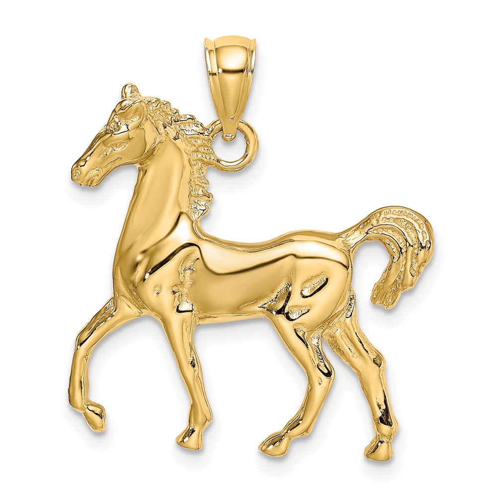 10K6508.jpg 10K 2-D Polished Horse Charm - Image 1