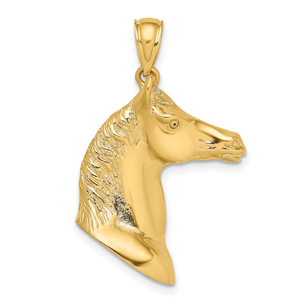 10K6530.jpg 10K 3-D Polished Horse Head Charm - Image 1