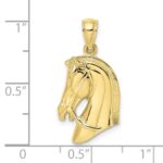 10K Horse Head w/Short Mane Charm - Image 3