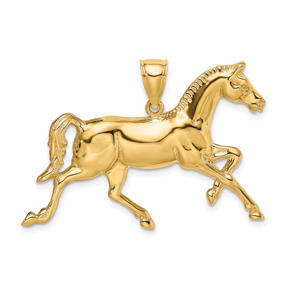 10K6538.jpg 10K 2-D Polished Horse Charm - Image 1