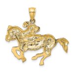10K 2-D Jockey on Horse Charm - Image 4
