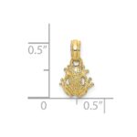 10K Textured Miniature Frog Charm - Image 3