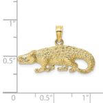 10K 2-D Textured Alligator Charm - Image 3