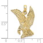 10K Eagle Landing w/Wings Up Charm - Image 3